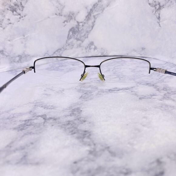 Tiffany & Co. Authentic Eyeglasses Half Rim Black Pearl 51 [] 17 135 Italy - Picture 9 of 9